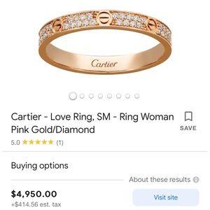 Cartier love ring rose gold